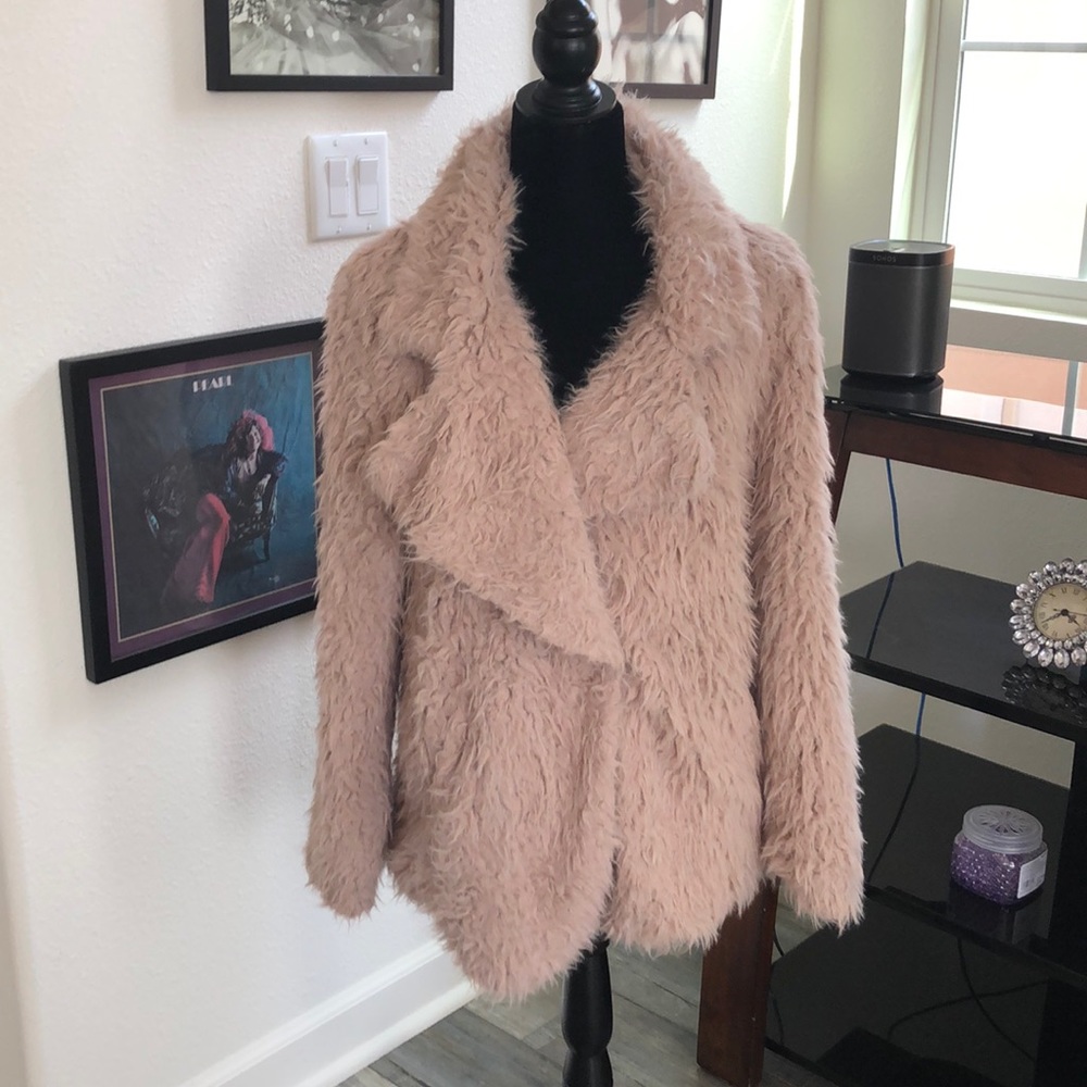 Element faux fur coat in beige